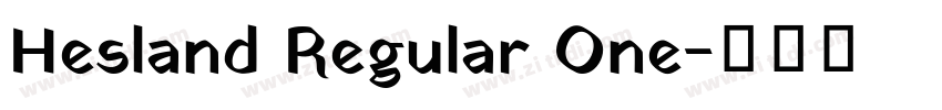 Hesland Regular One字体转换